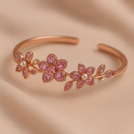 floral bracelet dazzling pearl